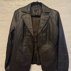 East 5th Chocolate Brown Leather Blazer Jacket